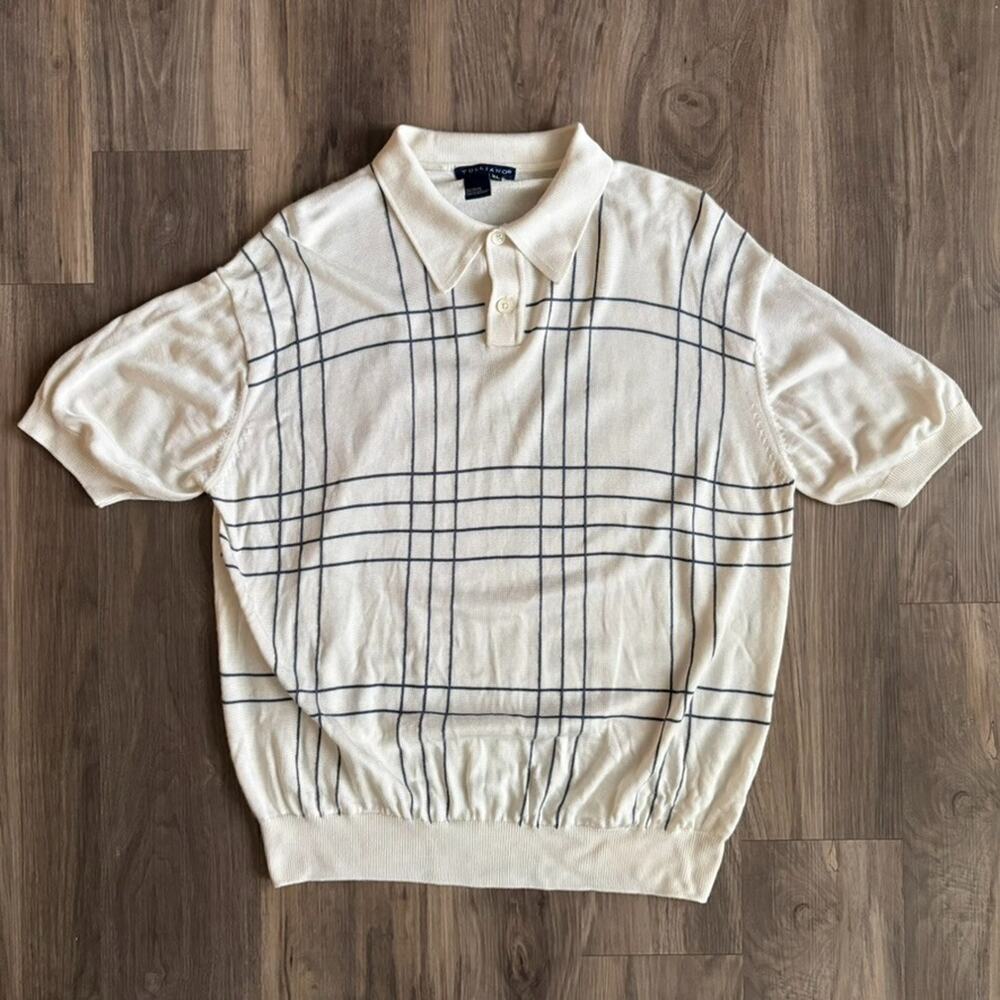 Vintage Tulliano Polo Shirt Men's Size XL Rayon Mafia Mob Tony Soprano 1990s